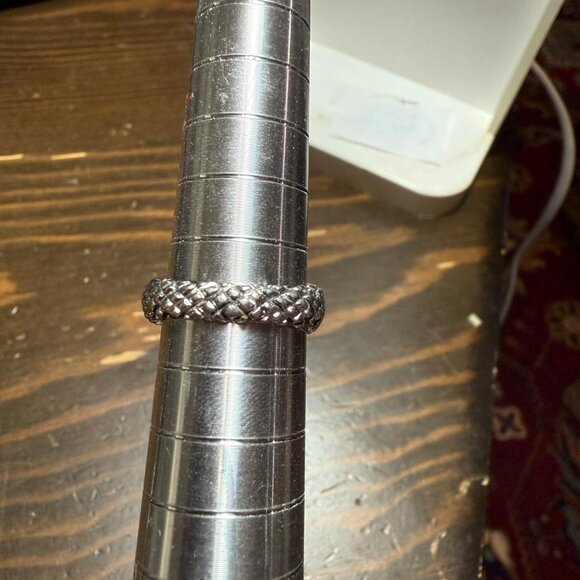 Premier Designs Jewelry Size 5 Citrine Peridot CZ Antiqued Rhodium Ring - Picture 2 of 4